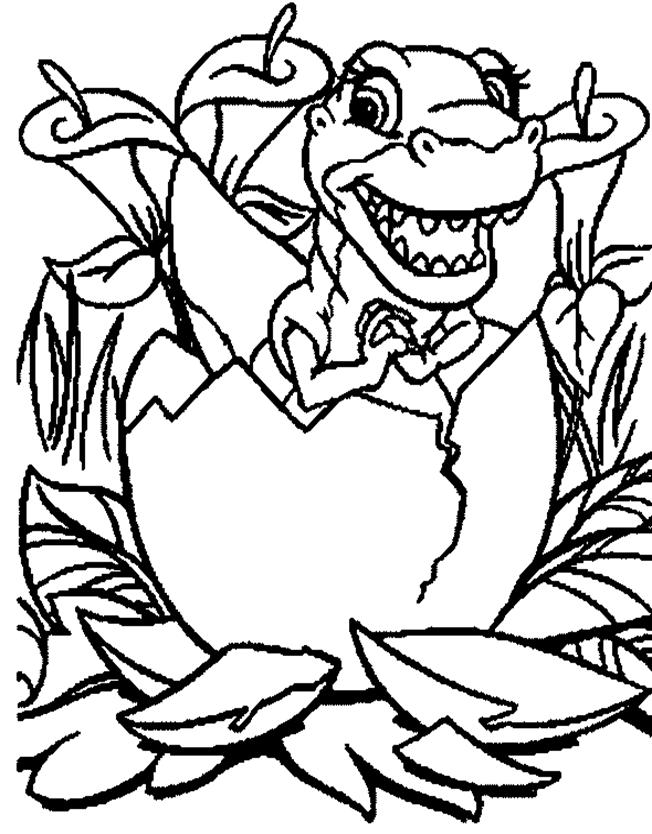 Clique ici pour imprimer le coloriage Le petit dinosaure !