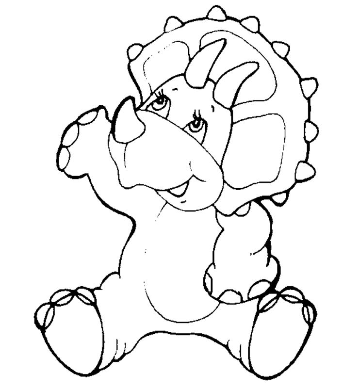 Clique ici pour imprimer le coloriage Le petit dinosaure !