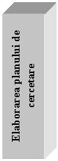 Text Box: Elaborarea planului de
cercetare
